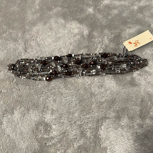 NEW Brown Multi-strand Beaded Bracelet - Picture 2 of 3